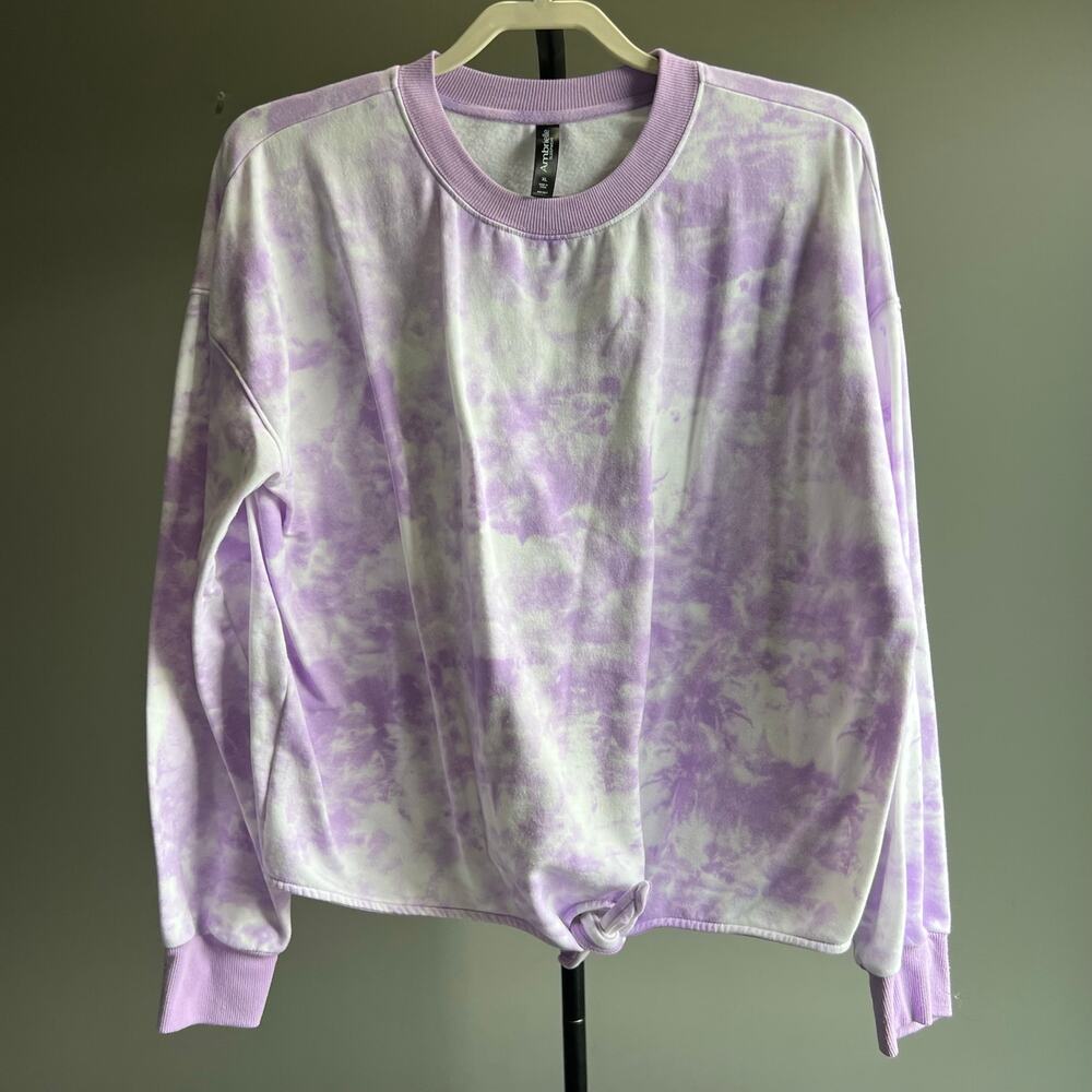 Ambrielle Sleepwear Purple Tie Dye Sweatshirt Size XL